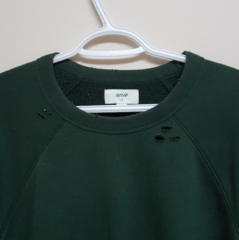 Aerie sycamore distressed pullover - Picture 2 of 3